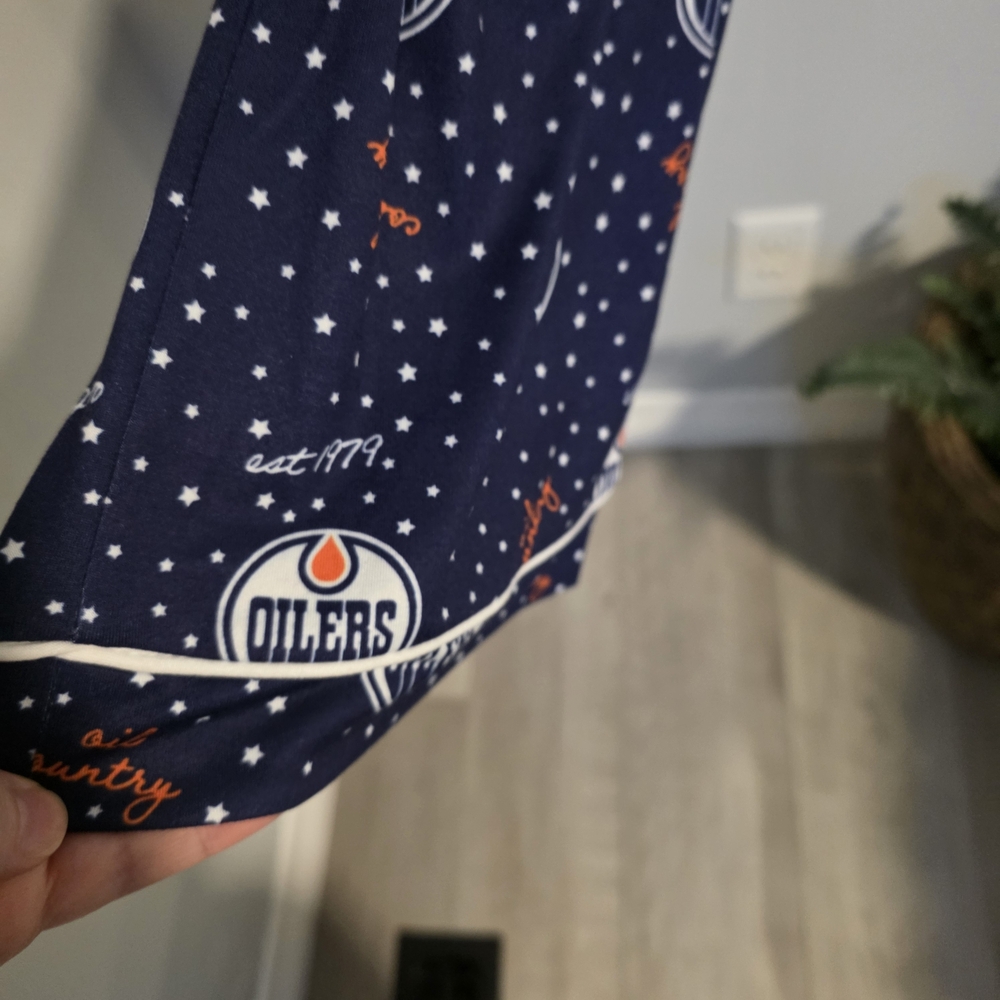 Edmonton Oilers Pajama Pants NHL Licensed Navy Lounge Sleep Pants Size M - Picture 4 of 10